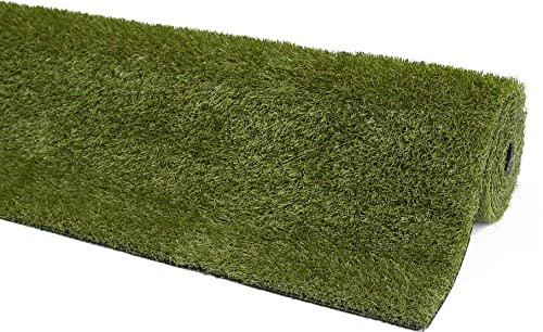 andiamo Premium Kunstrasen Marbella wetterfester Rasenteppich besonders strapzierfähig und pflegeleicht Florhöhe 28mm 133 x 300 cm grün