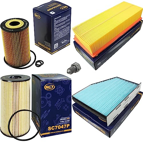 Inspektionspaket Wartungspaket Filterset mit Ölfilter SH 4049 P, Luftfilter SB 2117, Kraftstofffilter SC 7047 P, Innenraumfilter SA 1166, Verschlussschraube