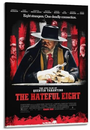 VZRSQZK Filmposter The Hateful Eight, dekoratives Gemälde, Leinwand-Wandposter und Kunstdruck, modernes Familienschlafzimmer-Dekor-Poster, 60 x 90 cm
