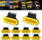 Teguangmei 10 PCS Feux de Gabarit LED avec Supports en Caoutchouc 12-24V Feux de Position Latéraux 20 LED Latérale Avertissement Lumière pour Remorque Voiture Véhicule Camion Van (Ambre)