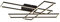 Reality Leuchten Deckenleuchte Corso R64423132, Metall Schwarz matt, inkl. 36 Watt LED, Fernbedienung