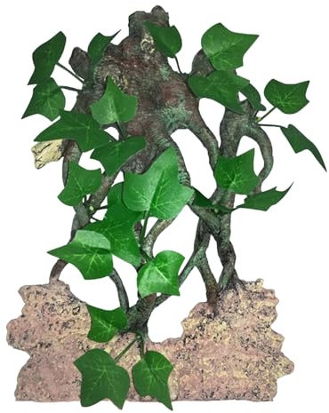 Aquarium Harz Handwerk Ornamente, Künstliche Zweige Dekoration mit Saugnäpfen, Aquarium Landschaftsbau Dekoration Simulation Harz Reptilien Pflanze Rattan Wurzel Ornamente