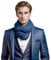 LA FERANI Herrenschal Kaschmir stilvoll dünn Herbst Winter 185x65 elegant für formelle Anlässe geschmeidig dunkel blau Kaschmirschal Wollschal Wolle Uni Farbe (Dunkel Blau)