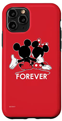 iPhone 11 Pro Disney Mickey and Minnie Mouse Silhouettes Forever Red Case