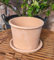 Generisch NEU !! 2 TLG. Set Orig. ital. Blumentopf ø 28 cm inkl. Teller aus Terracotta mit Unterteller Untersetzer Pflanztopf Garten Deko Mediterran Terrakotta Keramik