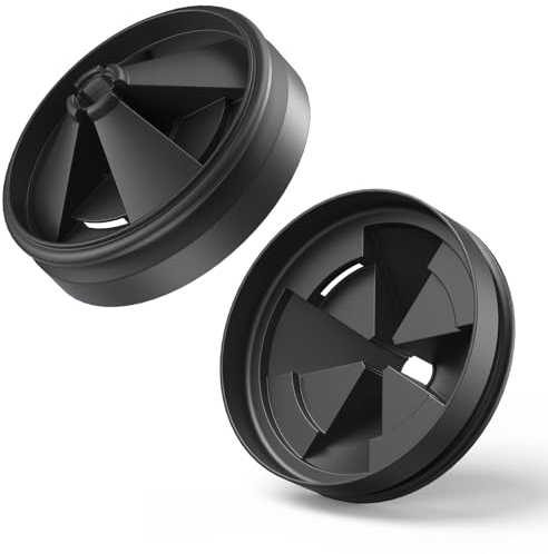 Garbage Disposal Splash Guard Sink Baffle 3 3/8 Inches QCB-AM Replacement for InSinkErator Evolution Series, Upgraded Quiet Sink Baffle, Garbage Disposal Accessories (Black-2 Pack)