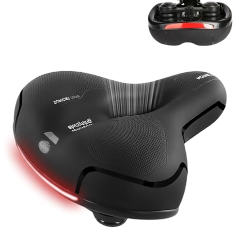 BYZESTY Sella per bicicletta, per uomo e donna, ergonomica, con sospensione, ammortizzante, imbottitura in memory foam, universale, per mountain bike, cyclette