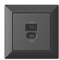 Unterputz USB-Ladestation, USB-C 45 Watt + USB-A 15 Watt Charger, Mattschwarz
