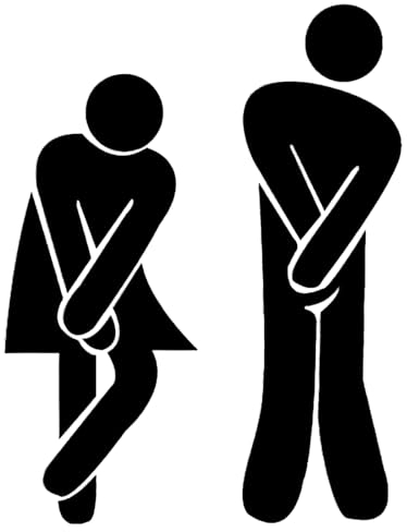 BRISKORE WC Schild Selbstklebend, Toilettenschild Mann Frau WC Schild Lustige WC Schilder, Toiletten Schild WC Türschild WC Aufkleber Tür, Badezimmer Schild Toilettenschilder für Kloschild, Türdeko