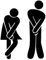 BRISKORE WC Schild Selbstklebend, Toilettenschild Mann Frau WC Schild Lustige WC Schilder, Toiletten Schild WC Türschild WC Aufkleber Tür, Badezimmer Schild Toilettenschilder für Kloschild, Türdeko