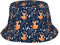 Buytruew Unisex Fischerhut Fuchs Sleepy Foxes Navy Angeln Sonnenhut für Damen Herren, Schwarz , One size