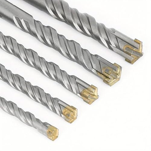 SDS Plus Cross Head Hammer Drill Bit - 4 Point X Head Cutter Carbide Double Twisted - Drilling Masonry, Concrete, Brick, Stone (10x160mm)