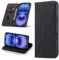 Leaisan Handyhülle für iPhone 16 Plus Hülle Premium Leder Flip Klappbare Stoßfeste Magnetische [Standfunktion] [Kartenfächern] Schutzhülle für iPhone 16 Plus Tasche - Schwarz
