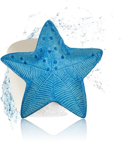 Porte-savon en métal en forme d'étoile de mer turquoise, porte-savon pour savon en morceaux nostalgique, environ 13 x 12 x 2 cm