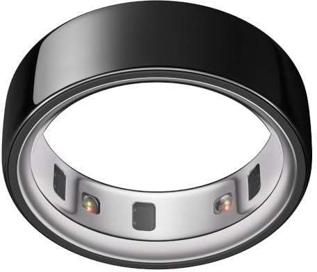 OURA Ring 4 - Black - Misura 5 - Smart Ring | Provalo con il kit di misurazione Ring 4 | Indossabile per monitorare il sonno - Frequenza cardiaca - Fitness - Batteria fino a 8 giorni