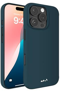 Mous for iPhone 16 Pro Max Case Slim MagSafe Compatible - Super Thin 2.0 - Magnetic Phone Cover - Navy Blue