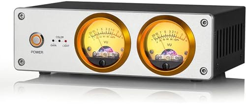 Analog Dual VU Meter, Audio Switcher Box mit DB-Panel-Display, RGB-Schallpegelanzeige, Farb-/Helligkeitseinstellung, für Heimkino