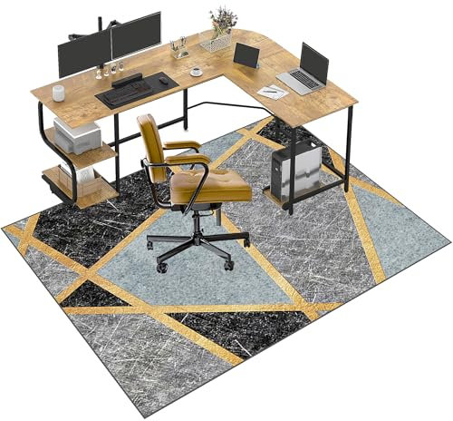 EYKWKB Tapis de Chaise Gaming Antidérapant, Tapis de Sol Bureau, Protège Parquet Chaise roulettes, Tapis de Chaise pour Sol en Bois Dur, Tapis Gamer Sol, Tapis de Protection de Sol 160 x 200 cm