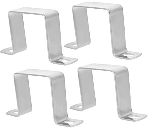 Angoily 4pcs Square Tube Buckle Pipe Hangers and Supports Clamp Hose Clip Cable Hose Mount Pipe Hanger and Support Pipe Clip Holder Plumbing Pipe Mount Tubing 304 Stainless Steel