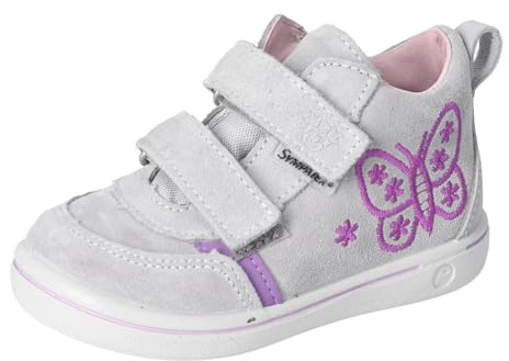 RICOSTA Mädchen Stiefel LIV, Kinder Lauflernschuhe, Weite: MITTEL, lose Einlage, Sympatex, wasserdicht, Booties, Frost (Schmetterling) (440), 26 EU