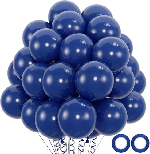 50 Stück Luftballons Blau Ballons 12 Zoll Latexballon Dunkelblau Partyballon Geburtstag Dekoration Supplies Neujahrsdekoration