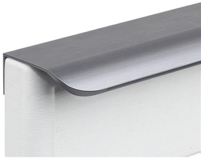 VDCVADKYE Concealed Kitchen Cupboard Handles, Aluminum Alloy Arc Handle Cabinet Drawer Door Invisible Long Handle Handles Kitchen Black Door Handle Concealed Handle(Gray,500mm)