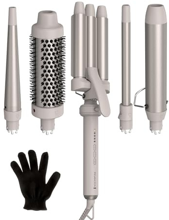 Remington 5-in-1 Curling Wand Set, Interchangeable 0.5 - 1.25 Barrels