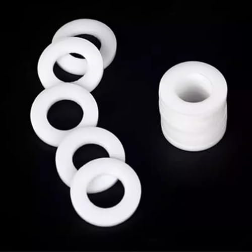 LYVQZPWLR Gummitscheiben, O-Typ-Dichtungsringe, 50 Stück M3-M10 Flanschdruckmessgerät, Dicke 2 3 mm PTFE-Unterlegscheibe, Abstandshalterdichtung, Wasserrohrverbindungsdichtung(10x18x2mm)