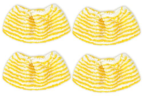 KEEPOW Compatible with Karcher Steam Cleaner Pads – 4 Pack Microfibre Handheld Nozzle Covers for EasyFix SC2 SC3 SC4 SC5 – Reusable Steam Mop Pads for Compact Cleaning Tasks