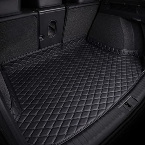 KARDZ Auto Leder Kofferraummatte für Golf 8 Golf GTE/Golf GTI/Golf GTD/Golf Clubsport, Antirutschmatte Kofferraum Schutzmatte Kofferraumschutz Zubehör,A-Black