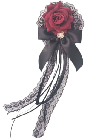 BESPORTBLE Gothic Lolita Rosen Haarclip Samt Haarschmuck mit Elegante Blume Haarnadel Romantisches Lolita Accessoire für Party Hochzeit und Alltag Handgefertigter Goth Stil
