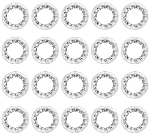 QUARKZMAN 30 Stück Zahnscheibe Sicherungsscheiben, M10 Innenverzahnte | Unterlegscheiben 304 Edelstahl Verzahnte Klemmscheibe Schnellgeschwindigkeit Sternmutter Sicherungsbefestigung Silber