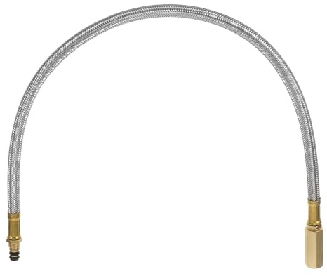 Totority Gaszylinder Verlängerungsschlauch Edelstahl Schlauch für Campingkocher und Grill Flexibel Kompatibel mit Flachgasbehältern Langlebig und Wiederverwendbar für Outdoor Kochen