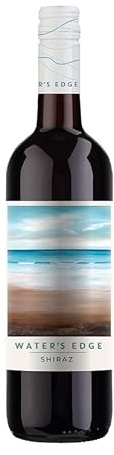 Water's Edge Shiraz Red Wine 75cl, Australian Full-Bodied Shiraz with Blackberry, Dark Plum and Peppery Spice Notes, Smooth Rich Red with Screw Cap (Case of 6)