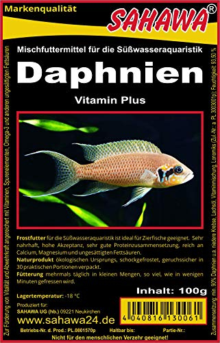 Sahawa Frostfutter Daphnien Wasserflöhe 10 x 100g Blister Fischfutter