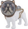 Kare Design Deko Figur Space Dog, Weiß/Schwarz, Deko Figur, Deko Objekt, Hund, 21x25x12 cm (H/B/T)
