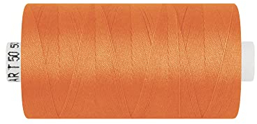 dalipo - Polyester Nähgarn, Stärke 50, Jeansgarn, 500m, orange