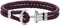 PAUL HEWITT Anker Armband Damen PHREP - Segeltau Armband Frauen, Leder Armband Damen (Dark Mauve) mit Anker Schmuck aus IP-Edelstahl (Silber)