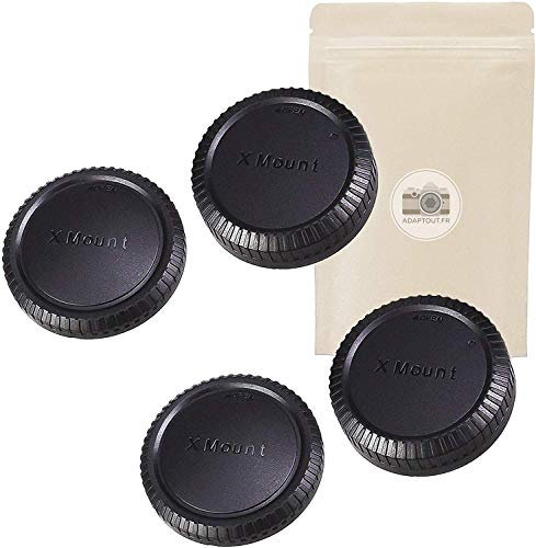 N X2 FX Bouchon Cache ARRIÈRE pour Objectif d'objectif + Bouchon BOITIER Monture Fuji Compatible Toutes Montures Fuji X - ADAPTOUT Marque FRANÇAISE