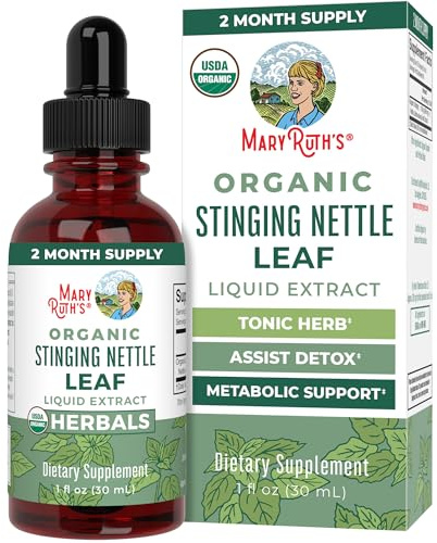 MARYRUTH'S Organics Stinging Nettle Leaf Extract | Detox Supplement Herbal Drops | USDA Organic | Vegan | Non-GMO | Gluten Free | 1 Fluid Oz