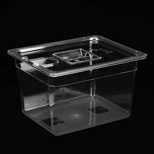 Contenedor con tapa de plástico, Recipiente Sous Vide plegable con bisagras de 11L con tapa para cocina de precisión culinaria con circulación Sous Vide