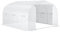 Outsunny Serre de Jardin Serre Tunnel de Jardin dim. 3,5L x 3l x 2H m Porte + 6 fenêtres enroulables Acier galvanisé bâche PE Haute densité Blanc