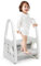 COSTWAY Kinder Tritthocker, 2 stufiger Trittschemel, Kinderschemel aus Kunststoff, Trittleiter perfekt für Kinderzimmer, Küche und Badezimmer (Grau)