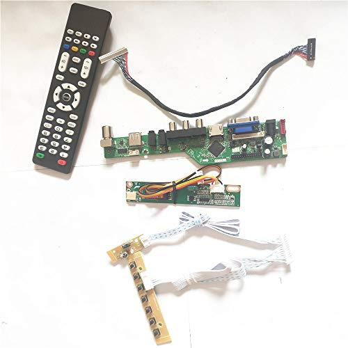 For N141X203 N141X204 T.V53 controller board USB VGA HDMI AV RF LVDS 20Pin 1CCFL keyboard+Inverter+Remote LCD panel monitor Kit (N141X203)
