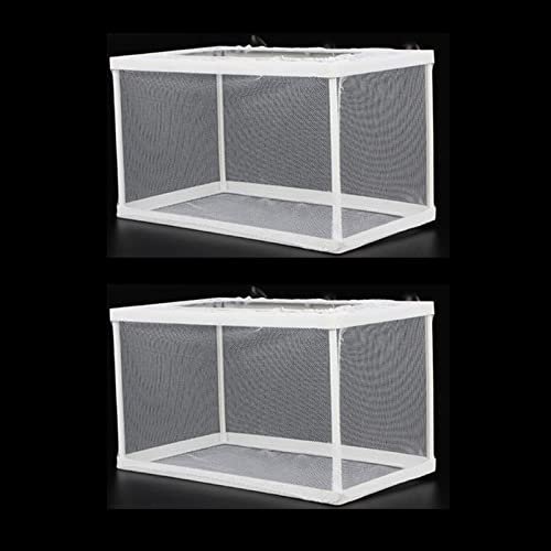 2 Stück Breeding Box, Schwimmende Laichkasten, Aquarium Fische Brutkasten, Geeignet für Aquarien, isolieren Sie Sämlinge und unterstützen Sie die Inkubation und Reproduktion(Weiß)