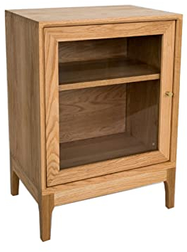 Weinschrank Einfacher Massivholzweinkabinett mit Glastür und 2-Schicht-Regal for Weinliebhaber, Weinkeller, Hausdekor Barschrank (Style : A)