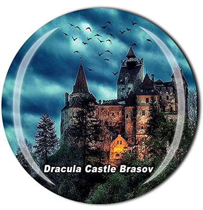 Dracula Castle Brasov Romania Fridge Magnet 3D Crystal Tourist Souvenir Gift Collection Refrigerator Magnetic Sticker