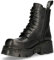 Stivali Unisex New Rock M-NEWMILI083-S19 in Pelle Nera da Motociclista Gotico Punk Scarpe Metallizzate Stile Militare 6.5