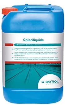 BAYROL Chloriliquide 20 L - Chlore Liquide Non stabilisé sans Acide cyanurique - Évite la Formation de tartre dans Le système d‘Injection - désinfection permanente