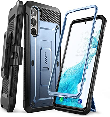 SUPCASE Outdoor Hülle für Samsung Galaxy S23 5G Handyhülle Bumper Case Rugged Schutzhülle Cover [Unicorn Beetle Pro] OHNE Displayschutz mit Gürtelclip und Ständer 2023 Ausgabe (Blau)